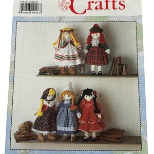 Simplicity 7087 Crafts Sewing Pattern For 18" Dolls & Outfits One Size Vintage